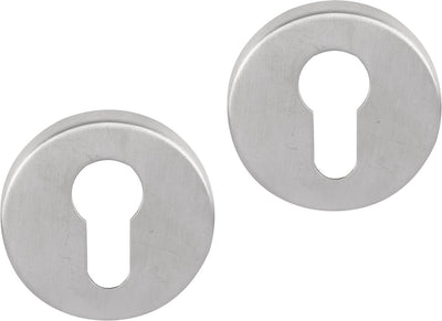 Differenzzylinderrosette - Mattchrom - Edelstahl - - Essenz rund 53x10mm Mattchrom