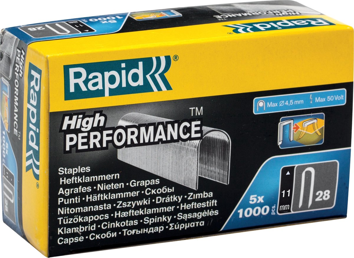 Rapid-Kabelklammern 11 mm – Typ 28 – verzinkt (pro 5000 Stück)