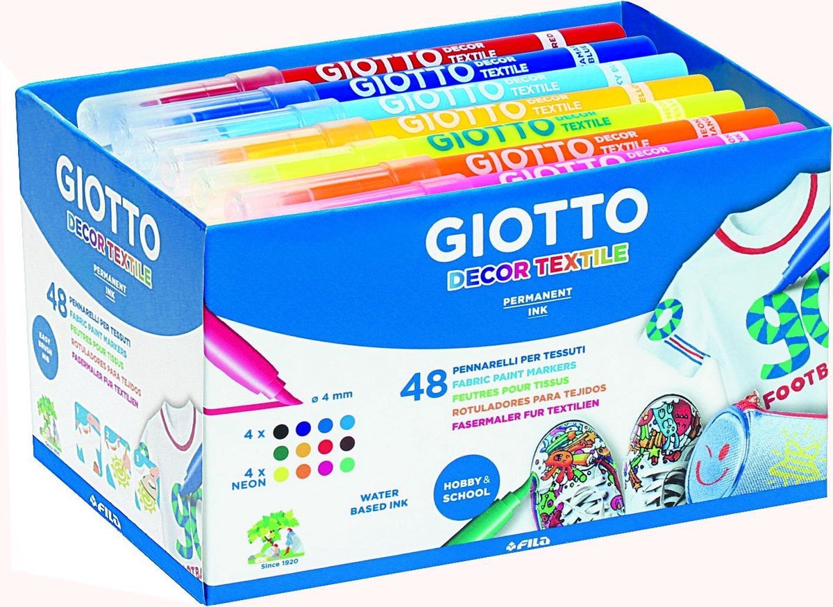 Giotto Schulpackung mit 48 Dekortextilien
