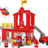 Ecoiffier-Feuerwache aus Stein mit 3 Fahrzeugen