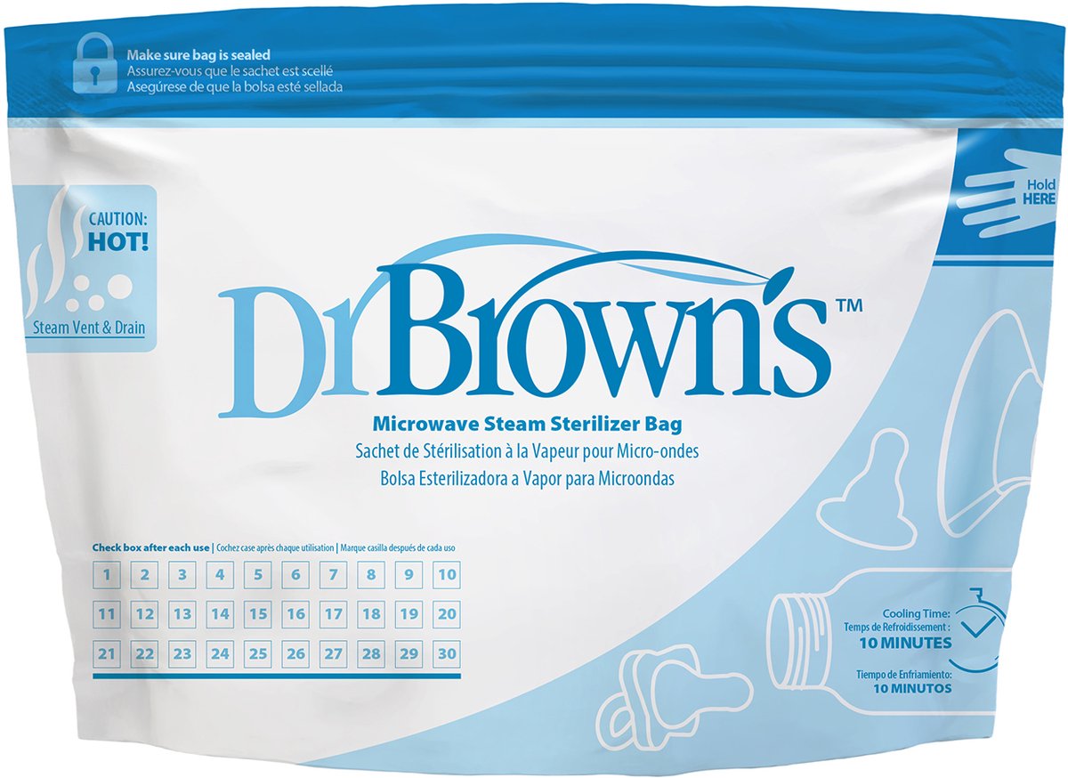 Dr. Brown's Mikrowellen-Sterilisationsbeutel – 5 Stück