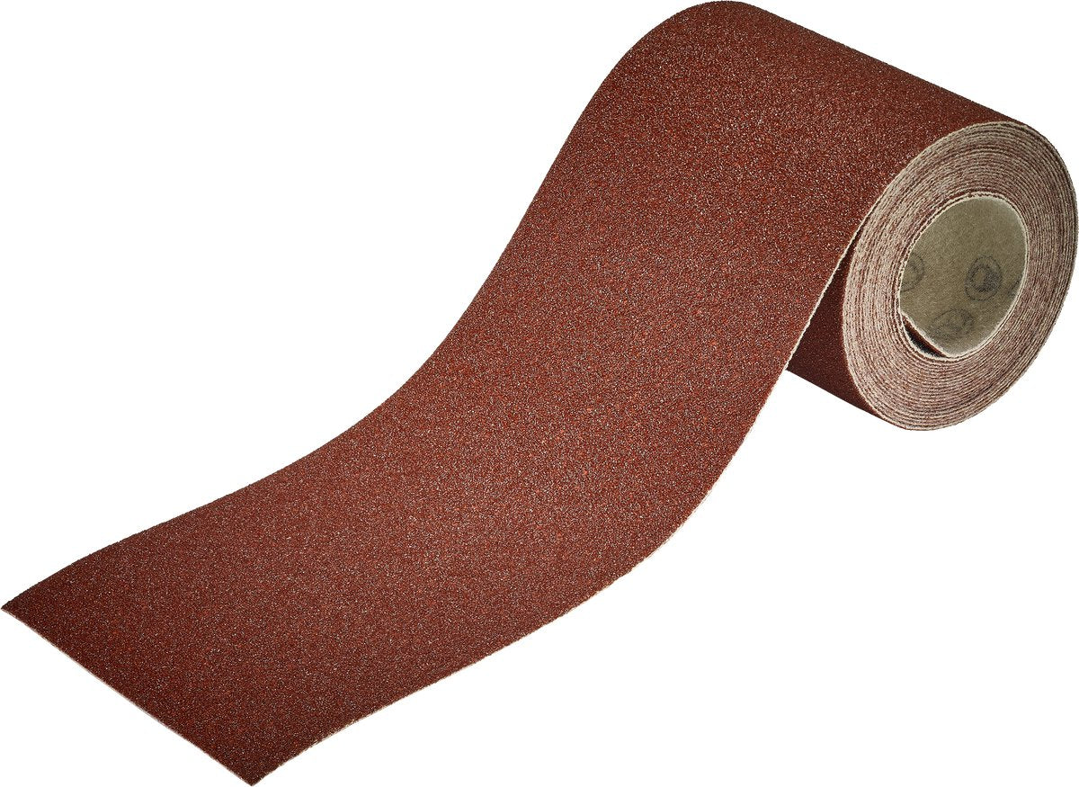 Wolfcraft – Schleifpapier, Körnung 80 – 5 Meter auf Rolle – 93 mm – für Holz, Metall – 5811000