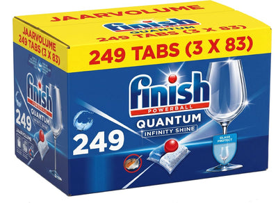 Finish Quantum Infinity Shine Spülmaschinentabs – 3 x 83 = 249 Kapseln – Vorteilspack