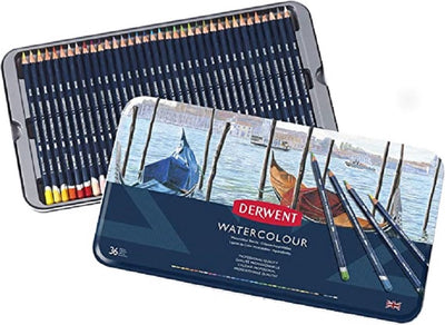 Derwent Aquarellstifte in einer Dose – Set mit 36 Aquarellstiften – sortiert