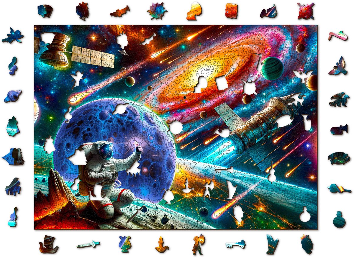 Holzstadt Holzstadt kosmische Erkundung Holzpuzzle 1010 Teile