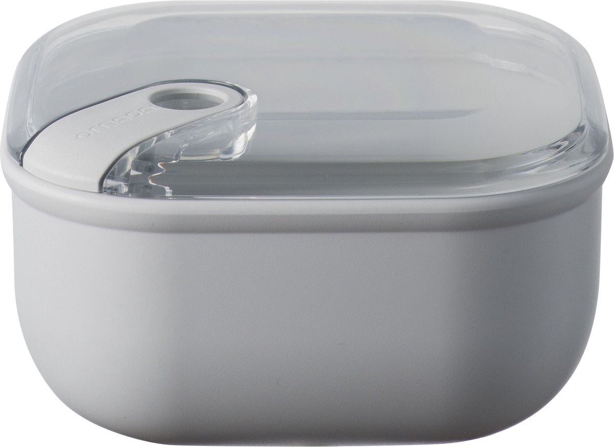 Omada - Pull Box Lunchbox quadratisch 1 Liter - Polypropylen - Grau -