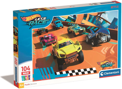 Clementoni Jigsaw Puzzle Super Color Maxi Hot Wheels, 104st.