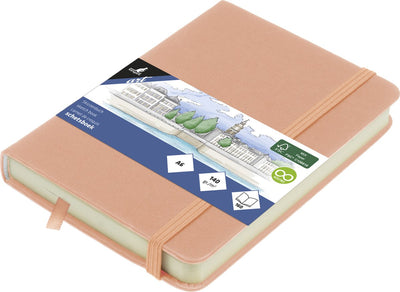 Kangaro-Skizzenbuch A6 – Altrosa – PU-Hardcover – mit Gummiband und Band – Skizzenblock – Skizzenbücher – K-861212