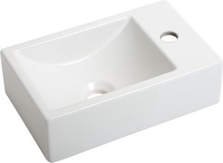 Plieger Houston Brunnen 37x23cm 1 Hahnloch rechts mattweiß