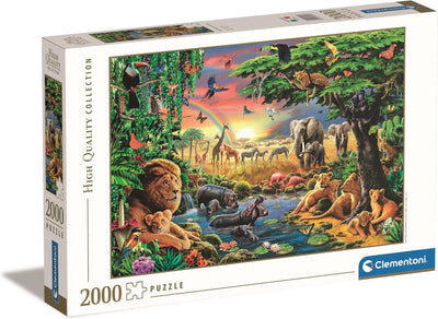 Clementoni Jigsaw Puzzle Die afrikanische Versammlung, 2000st.