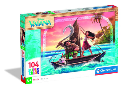 Disney Clementoni Vaiana 2 Puzzle 104 Teile – Super Kinderpuzzle – Lernspielzeug – Puzzle für Kinder, Mädchen und Jungen ab 6 Jahren