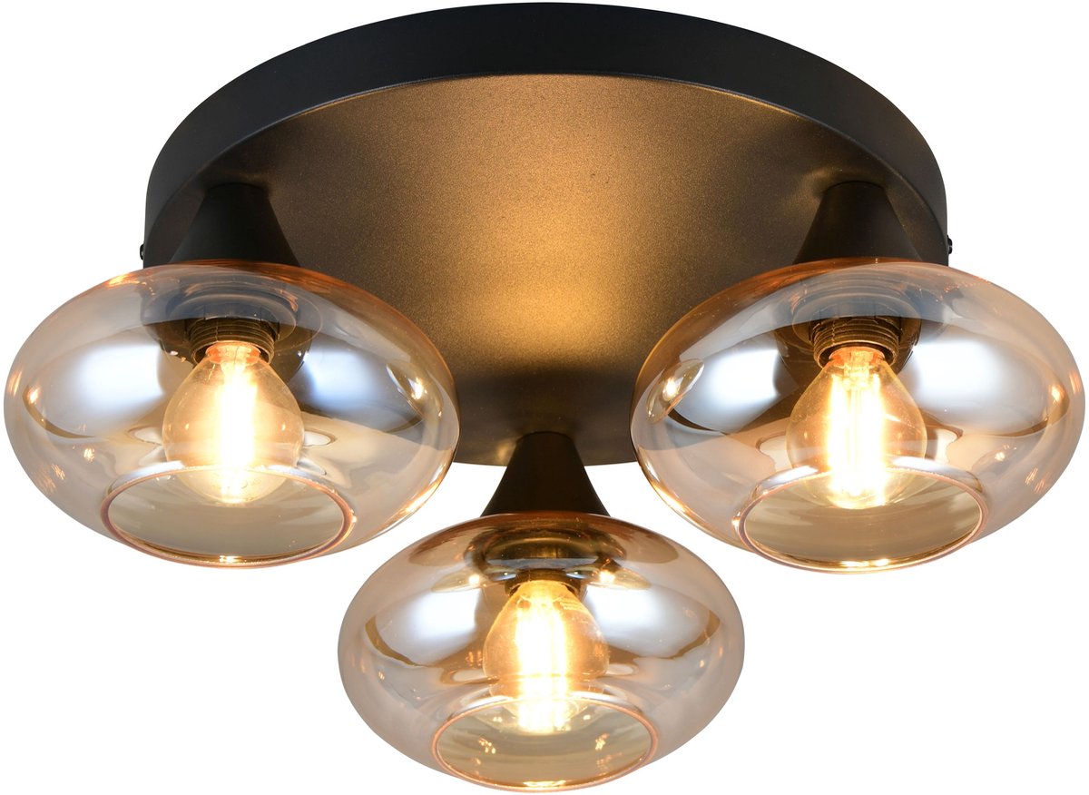 Rl lebe dein Licht Reality Divina - Deckenleuchte - Bernstein - exkl. 3x e14 4w - Deckenmontage