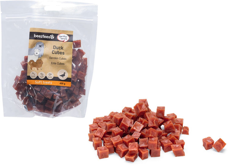 Beeztees leckere Leckereien Entenwürfel – Hundesnacks – Hundekekse – Hundeleckerlis – 400 Gramm