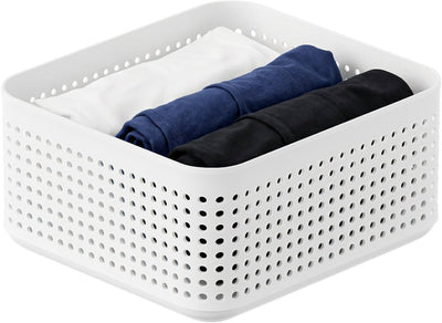 Rotho Wop Kleiderschrank-Organizer – Korb M – Weiß