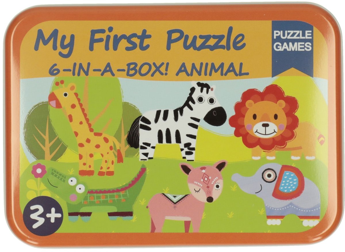 Meine ersten 6 Wildtier-Puzzles aus der Dose