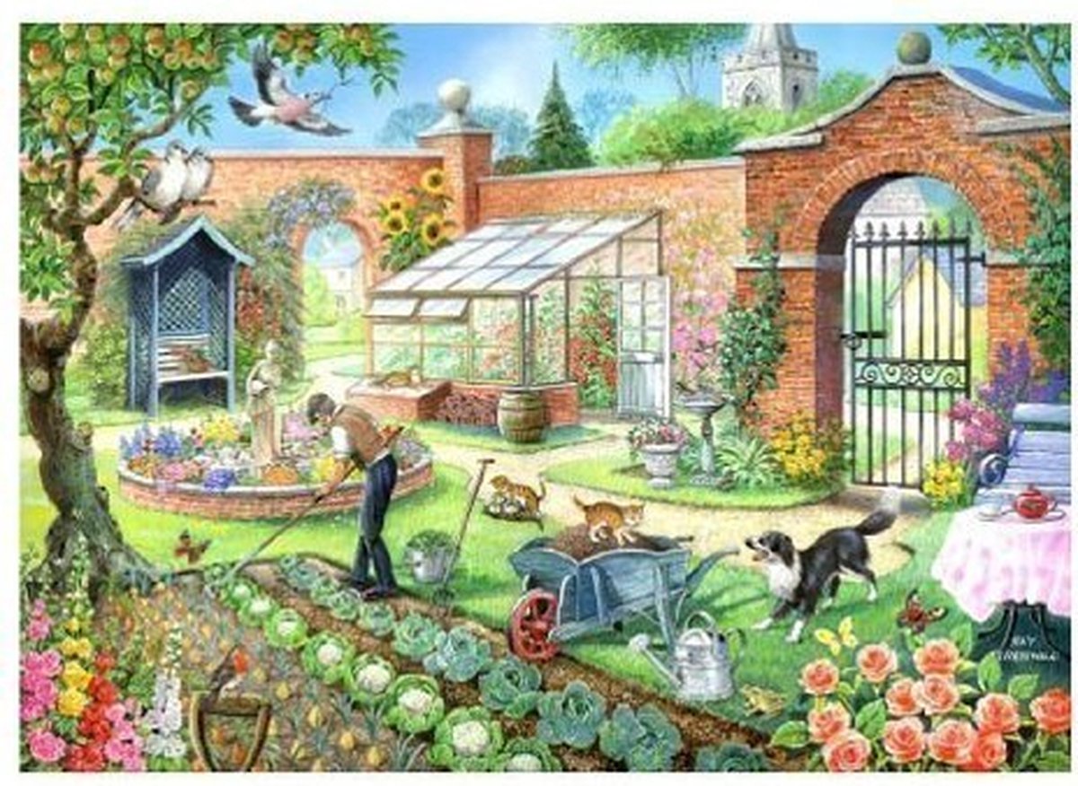 House of Puzzles Puzzle Küchengarten 1000 Teile Puzzle.