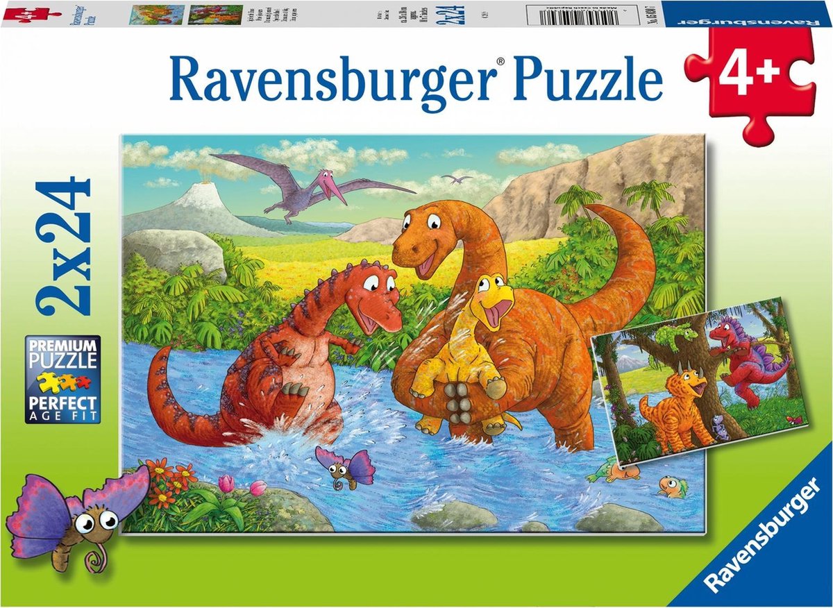Ravensburger Puzzle spielen Dinos, 2x24st.
