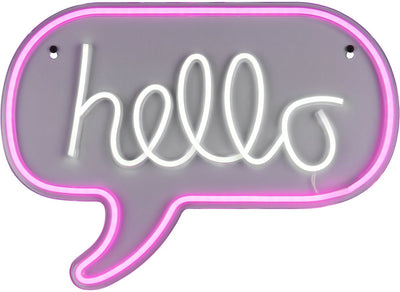 Rl lebe dein Licht Reality Hello - Wandleuchte - transparent klar - inkl. 1x SMD 5 W - Schnurschalter - Wandmontage - USB-C-Anschluss