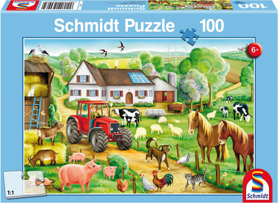Schmidt - Puzzle - Happy Farm - 100 Teile - Kinder - ab 6 Jahren