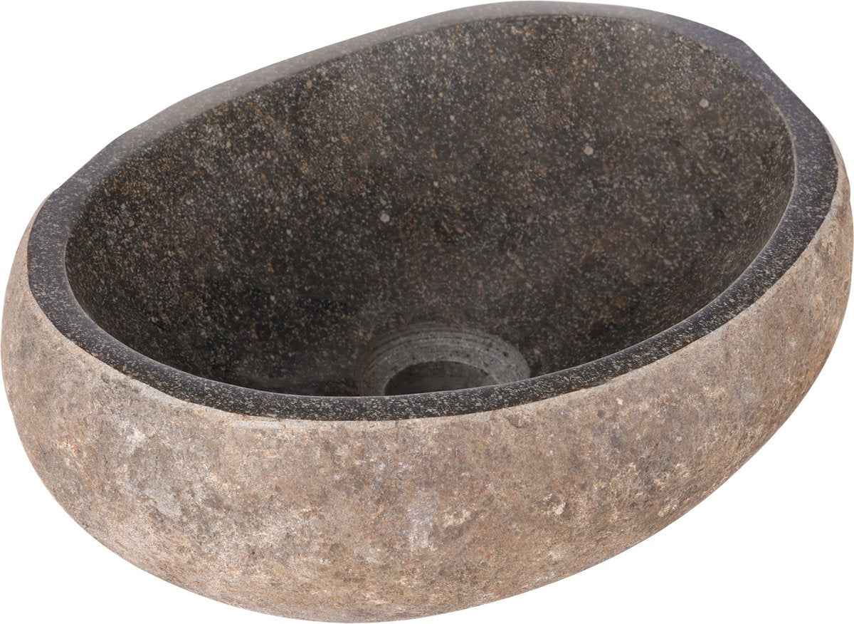 Differnz Lombok Waschbecken – 40 x 50 cm – Flusssteingrau