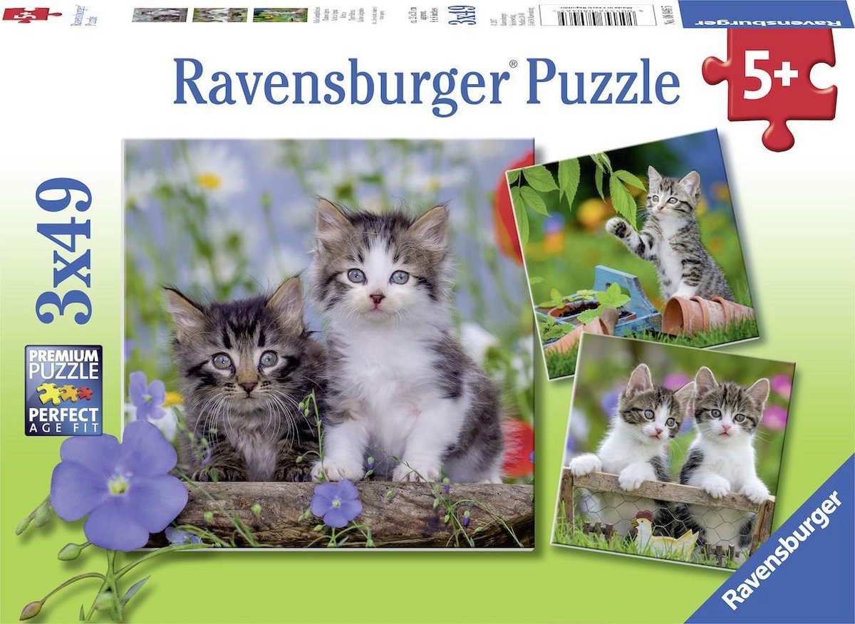 Ravensburger Jigsaw Puzzle Young Kätzchen, 3x49st.