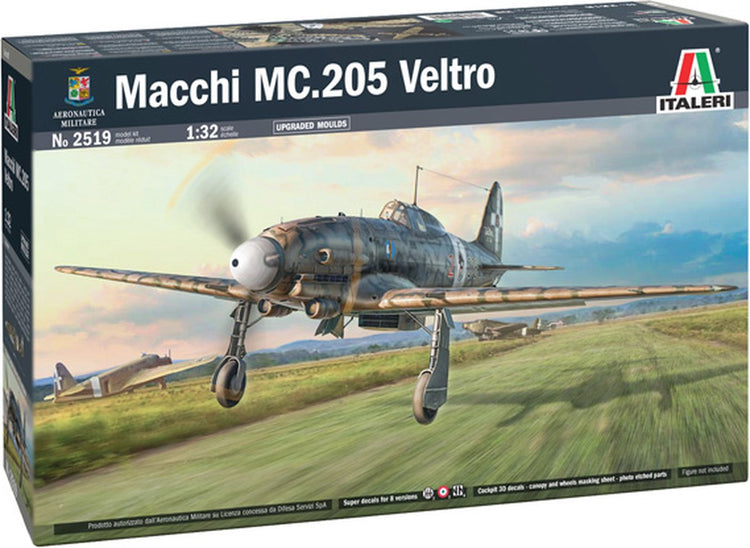 Italeri Modellbausatz Flugzeug – 2519 macchi c.205 veltro – Propellerflugzeug aus Kunststoff – 1:32 – Modellbau