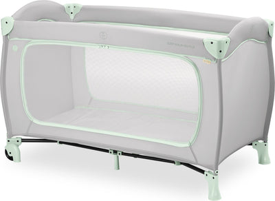 Hauck Sleep n Play Go Plus – Campingbett – mit Rollen – extra großer Durchgang – Dusty Mint