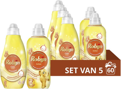 Robijn Perfect Match Waschmittel- und Weichspülerpaket – Zwitsal – 5 Stück – (60 Wäschen) – Vorteilspackung