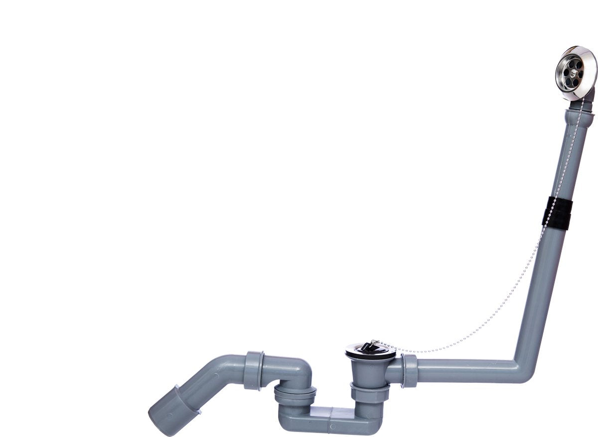 Kirchhoff eco-save ks Ab- und Überlaufgarnitur Badewanne, grau, 1 1 2 x 40 50 mm