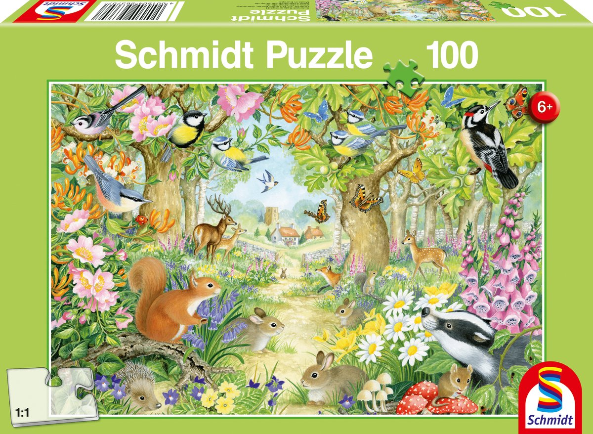 Schmidt - Puzzle - Tiere im Wald - 100 Teile - Kinder - ab 6 Jahren