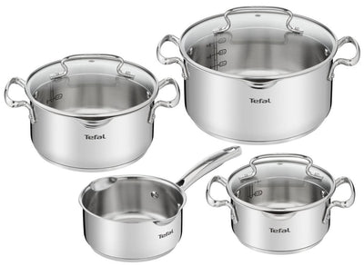 Tefal Tefal G719S7 Duetto+ Kochpfanne Set 4-teiliger Edelstahl