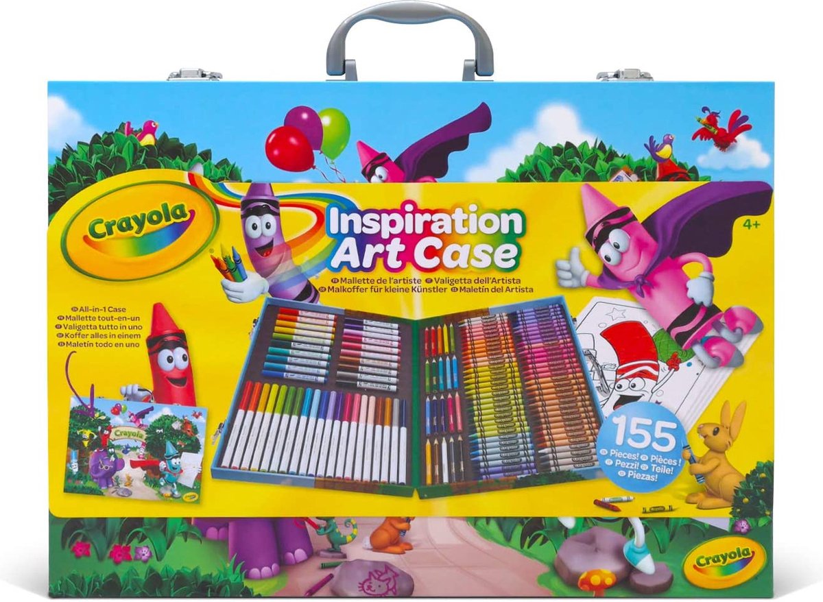 Crayola – Inspiration Kunstkoffer – Hobbypaket – Bastelkoffer 155 Teile für Kinder