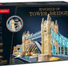 Kubisch lustige kubische lustige 3d puzzle turmbrücke + LED -Beleuchtung 222 Teile