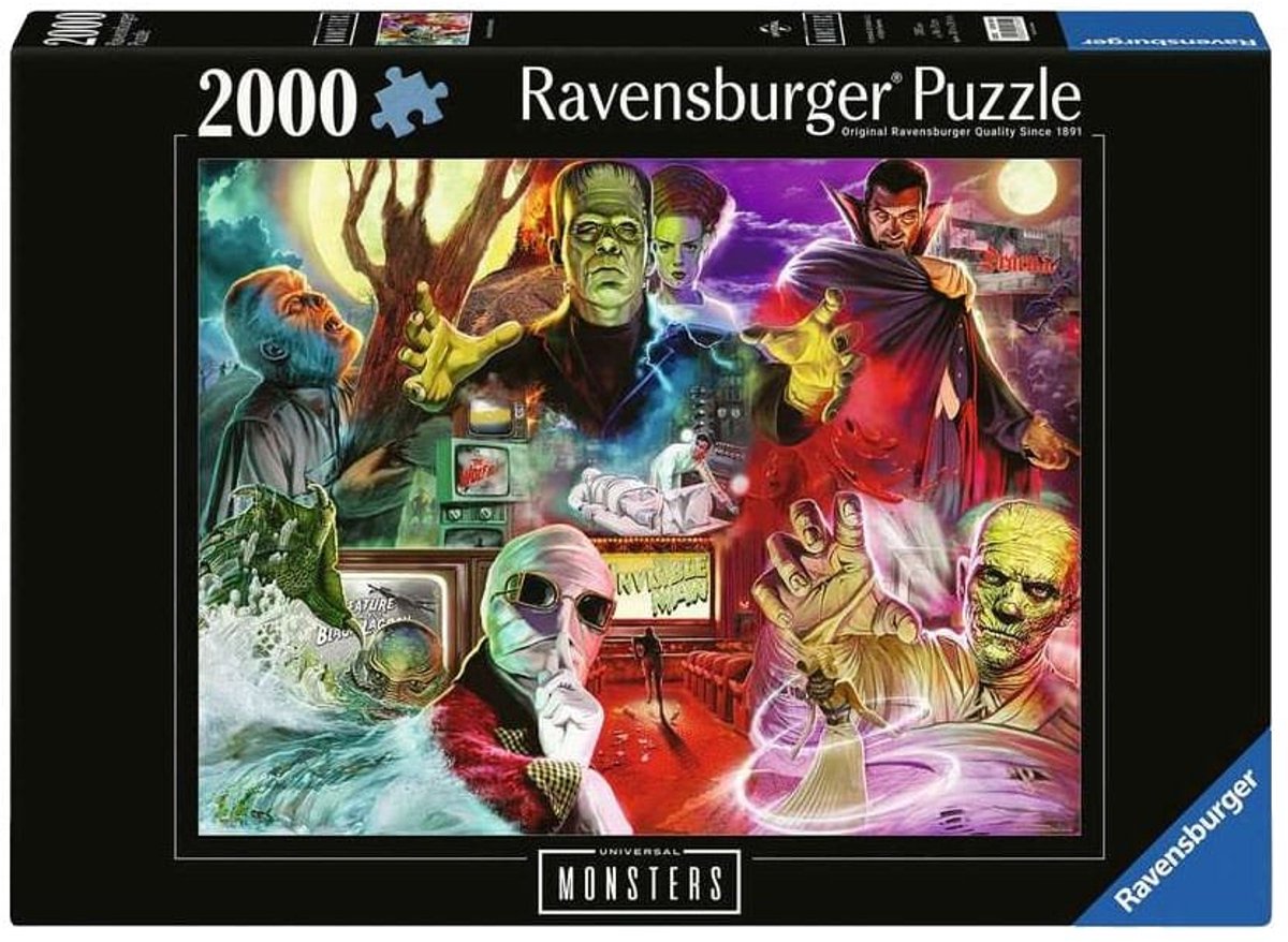Ravensburger Puzzle Universal Monsters 2000 Teile Filmpuzzle.