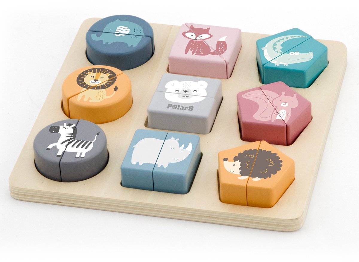 Polarb Polar-B-Form-Puzzle – wilde Tiere.