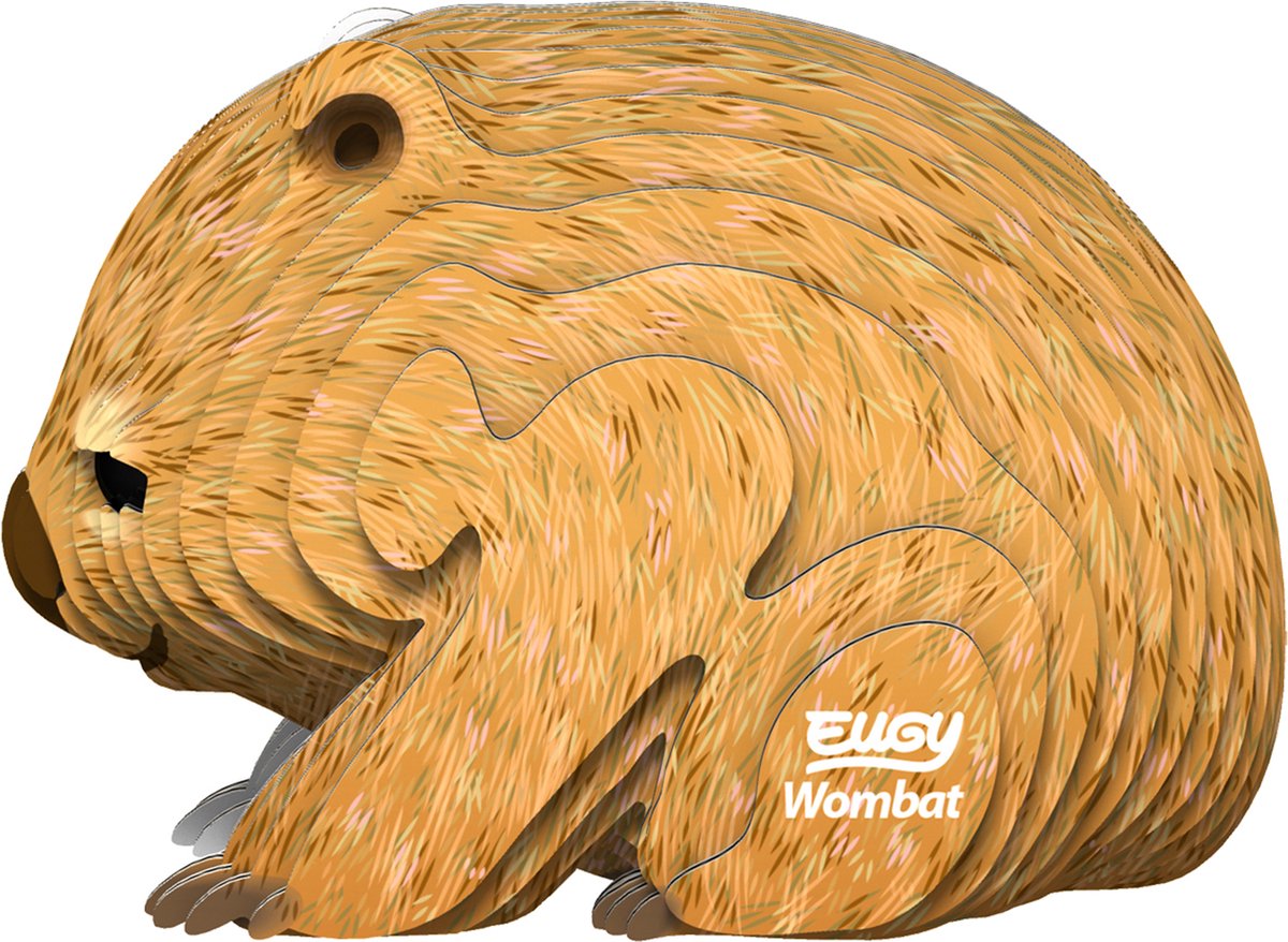 Eugy 3D-Puzzle – Wombat – wilde Tiere – nachhaltig – alle sammeln – 6 Jahre