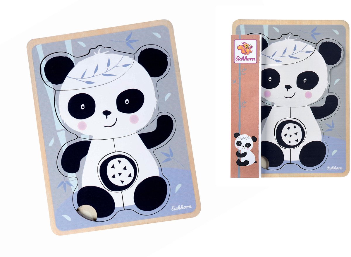 Eichhorn Houten Form Puzzle Panda 5st.