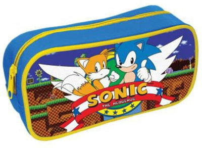 Pyramid International Federmäppchen – Sonic the Hedgehog – Blau Gelb – Gameplay Sonic Tails – 22 x 11 x 5,5 cm