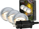 Briloner connect to Shine – LED-Bodenstrahler für den Außenbereich – 3er-Set – Gartenbeleuchtung-Starterset – warmweißes Licht – IP65 – ø3,5 x 3,6 cm – 1,5 m Kabel