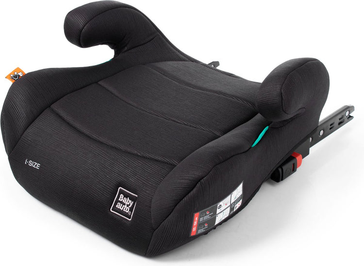Babyauto Nauna – Sitzerhöhung mit Isofix – Sitzerhöhung – Sitzerhöhung – Autositz – Sitzerhöhung von 7 bis 12 Jahren – 22 bis 36 kg – Schwarz