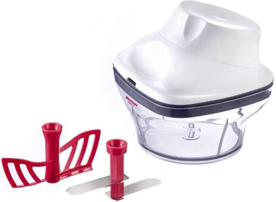 Westmark Zwiebel-Kräuterschneider-Dressingmixer, mit Messer und Mixaufsatz, Füllvolumen: 250 ml, Edelstahl, Silber, 11592260