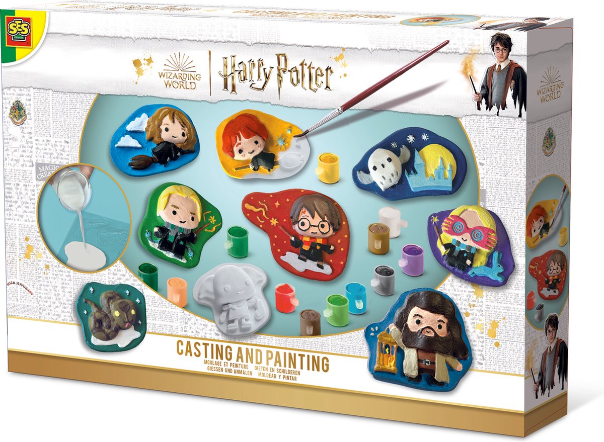 Ses Creative – Harry Potter – Gipsabdruck – Bastelset mit Farbe, Gips und Aufklebern