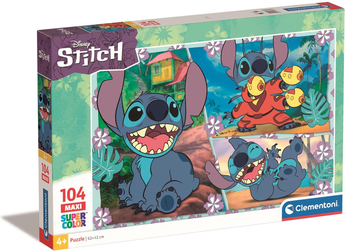 Clementoni Jigsaw Puzzle Super Color Maxi Stich, 104st.