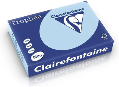Clairefontaine Trophäe Pastell A4 Blau 160 g 250 Blatt
