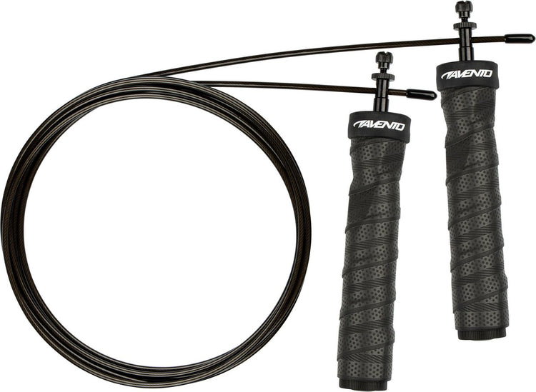 Avento Springseil-Set – robust – beschwert, gewichtsverstellbar – schwarz