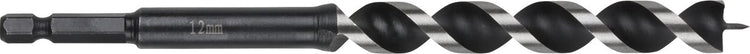 Wolfcraft – 12-mm-Schlangenbohrer für Holzbalken – 165 mm – Holzbohrer mit Sechskantschaft – Sechskant – 7134000