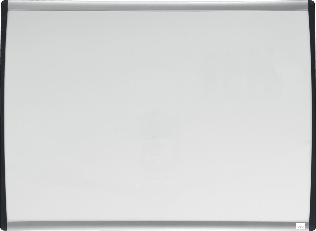 Nobo Whiteboard mit gebogenem Rahmen 58,5 x 43 cm – inklusive Whiteboard-Zubehör – weiß