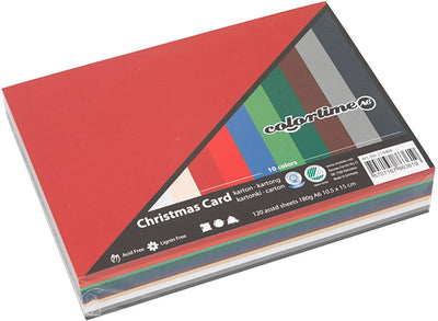 Creativ Company Cardboard -Karten Weihnachtsfarben, 120 Blätter