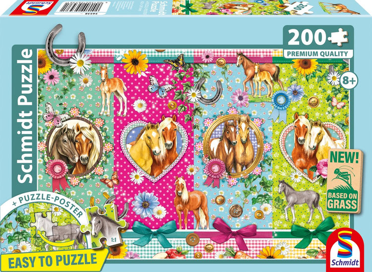 Schmidt - Puzzle - Alles für das Pferdeglück - 200 Teile - Kinder - ab 8 Jahren