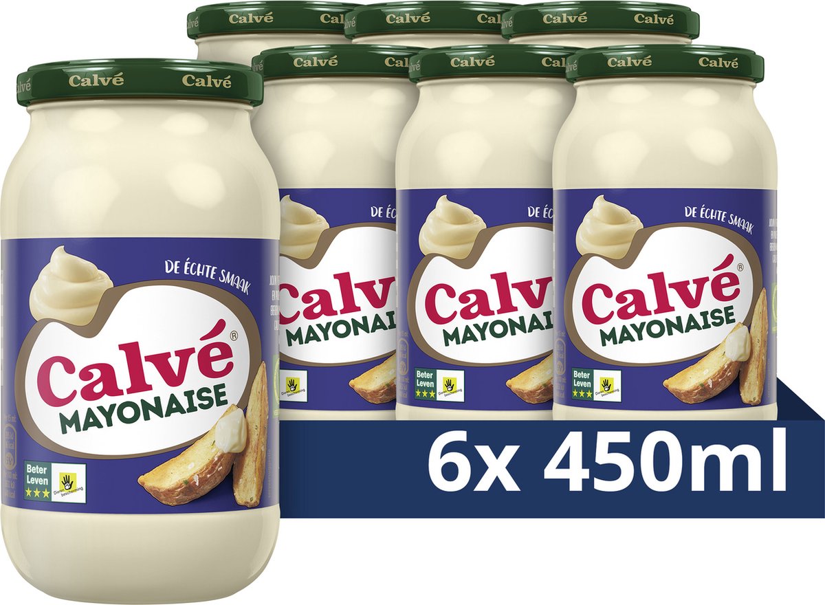 Calvé-Mayonnaise – die Echte – 6 x 450 ml – Vorteilspack